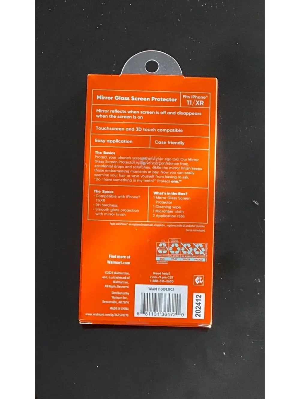 Onn Mirror Glass Screen Protector for iPhone 11/11XR